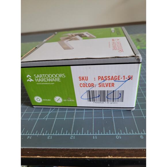 Sartodoors Hardware Square Passage Handle Silver - Picture 3 of 7